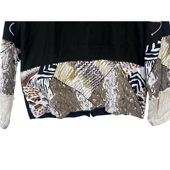 New Direction Vintage Safari Zebra Embroidered Jacket Size Medium Linen Cotton - Picture 7 of 8